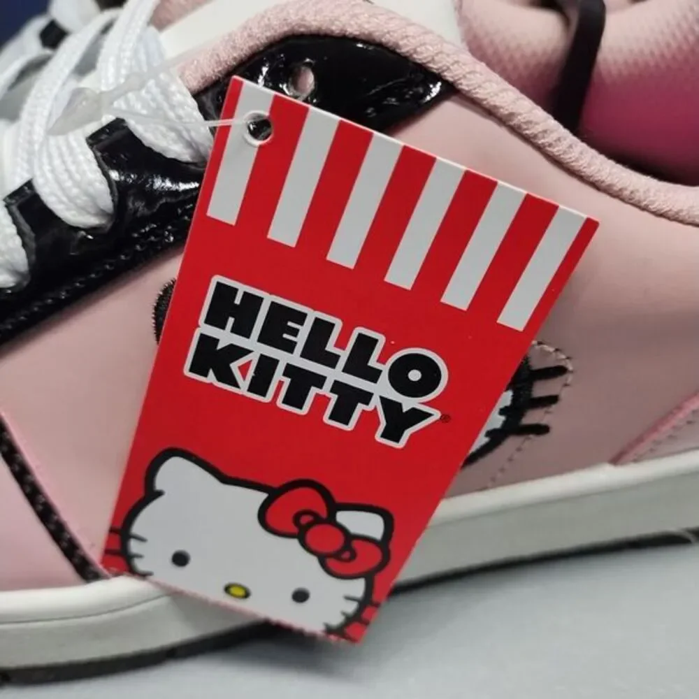 Hello Kitty Sneakers Shoes Womens Sz 7 Pink Comfort Manmade Lace Up WMHK24BB001 - Picture 5 of 15